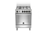 Ⓜ️🔵🔵🔵 LA GERMANIA AMN664GXVC - Cucina, Piano di Lavoro, Acciaio Inox, Serie Americana, 4 Fuochi Gas, Forno Gas Ventilato con Grill, 60x60 cm, Nuova Classe A+