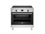 Ⓜ️🔵🔵🔵 LA GERMANIA AMN964IEXE - Cucina, Piano Induzione, Acciaio Inox, Serie Americana, 4 Zone a induzione, Forno Elettrico Singolo, 90x60 cm