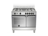 Ⓜ️🔵🔵🔵 LA GERMANIA AMN9P5GXVC - Cucina, Piano di Lavoro, Acciaio Inox, Serie Americana, 5 Fuochi Gas, Forno Gas Ventilato con Grill, Vano Stipetto, 90x60 cm, Nuova Classe A+