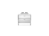 Ⓜ️🔵🔵🔵 Alpes C100-C90/2 - LIBERI IN CUCINA, Elemento Cottura, Acciaio Inox, larg. 100cm, prof. 65cm, alt. 90/95cm, R 30/2GR Piano Cottura ribaltabile due fuochi gas ridotti, R 30/2GG Piano Cottura ribaltabile due fuochi gas grandi, 2 cassetti 90cm