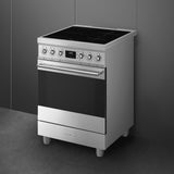 Ⓜ️🔵🔵🔵 Smeg C6IMX2 - Cucina, Piano cottura a a Induzione, 60x60 cm, Acciaio Inox, Forno Termoventilato, Nuova Classe A