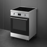 Ⓜ️🔵🔵🔵 Smeg C6IMXT2 - Cucina, Piano cottura a a Induzione, 60x60 cm, Acciaio Inox, Forno Ventilato, Nuova Classe A