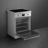 Ⓜ️🔵🔵🔵 Smeg C6IMXT2 - Cucina, Piano cottura a a Induzione, 60x60 cm, Acciaio Inox, Forno Ventilato, Nuova Classe A