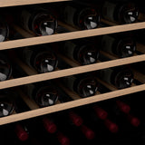 Ⓜ️🔵🔵🔵 LES PETITS CHAMPS CAVCE51 - Cantinetta acciaio inox per 51 bottiglie, serratura a chiave, 5 ripiani in legno, silenziosa, No Frost, antivibrazione, anti UV