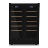 Ⓜ️🔵🔵🔵 LES PETITS CHAMPS CAVCEDB42 - Cantinetta TOTAL BLACK per 42 bottiglie, NERA, 2 ZONE di temperatura, No-Frost, anti-UV, SILENZIOSA, filtro carbone, ANTIVIBRAZIONE