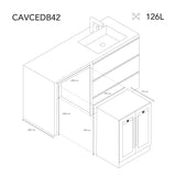 Ⓜ️🔵🔵🔵 LES PETITS CHAMPS CAVCEDB42 - Cantinetta TOTAL BLACK per 42 bottiglie, NERA, 2 ZONE di temperatura, No-Frost, anti-UV, SILENZIOSA, filtro carbone, ANTIVIBRAZIONE