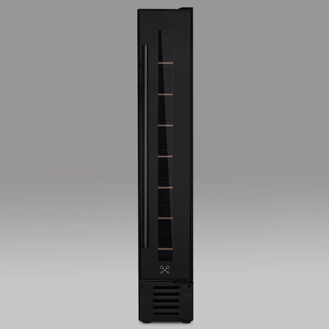 Ⓜ️🔵🔵🔵 LES PETITS CHAMPS CAVSEB7 - [📦🚨Spedizione immediata!🚚💨] Cantinetta Total Black per 7 bottiglie, NERA, 6 ripiani in legno, vetro anti-UV, SILENZIOSA, ANTIVIBRAZIONE, controllo digitale