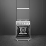 Ⓜ️🔵🔵🔵 Smeg CX68M8-1 - Cucina, Piano cottura a gas, Forno Termoventilato, Inox, 60x60 cm, Nuova Classe A