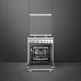 Ⓜ️🔵🔵🔵 Smeg CX68M8-1 - Cucina, Piano cottura a gas, Forno Termoventilato, Inox, 60x60 cm, Nuova Classe A