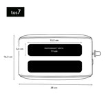 Ⓜ️🔵🔵🔵 H.Koenig TOS7 - Tostapane 2 fette, corpo in metallo, 850W