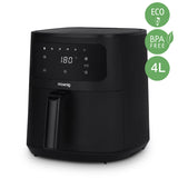 Ⓜ️🔵🔵🔵 H.Koenig FRY840 - Friggitrice ad aria SENZA BPA, 4 litri, finitura NERO OPACO, LAVABILE IN LAVASTOVIGLIE, senza olio, comandi a sfioramento, 1300 W