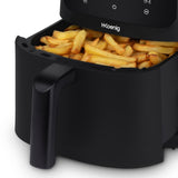 Ⓜ️🔵🔵🔵 H.Koenig FRY840 - Friggitrice ad aria SENZA BPA, 4 litri, finitura NERO OPACO, LAVABILE IN LAVASTOVIGLIE, senza olio, comandi a sfioramento, 1300 W