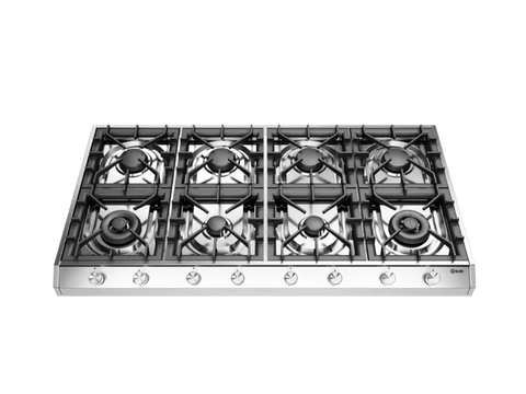 Ⓜ️🔵🔵🔵 ILVE HCP12658D - Piano cottura da appoggio, 8 Fuochi a gas, Bruciatore Dual, Griglie in ghisa, Spartifiamma in ottone, Acciaio inox o Acciaio satinato, 120 cm, Linea Professional Plus, Incasso