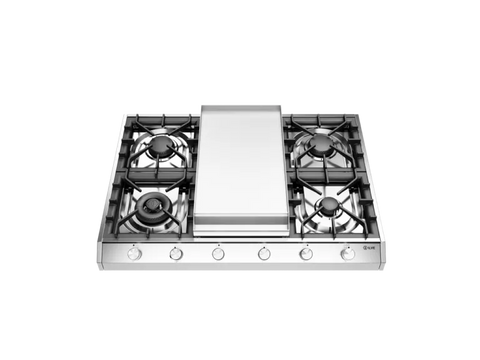Ⓜ️🔵🔵🔵 ILVE HCP965FD - Piano cottura da appoggio, 4 Fuochi a gas, Bruciatore Dual, Piastra Fry Top, Griglie in ghisa, Spartifiamma in ottone, Acciaio inox o Acciaio satinato, 90 cm, Linea Professional Plus, Incasso