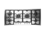 Ⓜ️🔵🔵🔵 ILVE HCPMT125DD - Piano cottura filo top, 6 Fuochi a gas, Griglie in ghisa, Spartifiamma in ottone, Due bruciatori Dual, Acciaio inox, 120 cm, Linea Panoramagic, Incasso