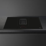 Ⓜ️🔵🔵🔵 Smeg HOBD482D - Piano cottura Induzione con cappa integrata, 80 cm, Estetica Universale, Nuova Classe A++