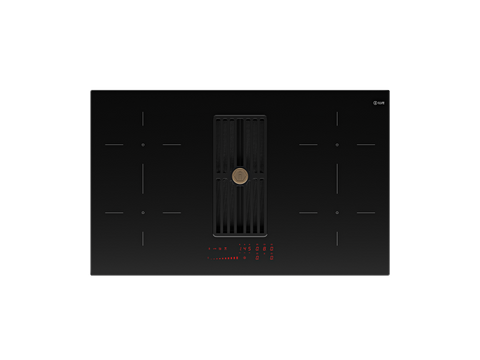 Ⓜ️🔵🔵🔵 ILVE HVI90TCRF - Piano cottura induzione, 4 Zone, Cappa integrata, Vetro ceramica, Nero lucido, 83 cm, Linea Panoramagic, Incasso