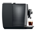 Ⓜ️🔵🔵🔵 JURA J10 Twin Diamond Onyx - Macchina da caffè espresso a due tazze COMPLETAMENTE AUTOMATICA, con COFFEE EYE rileva la posizione della tazza, colore Diamond Onyx, 46 Bevande, anche con latte, funzione LIGHT BREW, accessorio per sciroppi SWEET FOAM