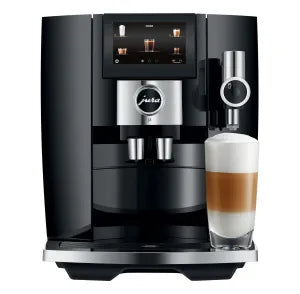 Ⓜ️🔵🔵🔵 JURA J8 Piano Black - Macchina da caffè espresso COMPLETAMENTE AUTOMATICA, colore Piano Black, 31 Bevande, anche con latte, Funzione Sweet Foam