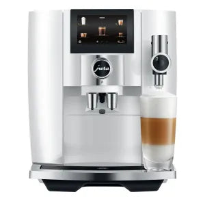 Ⓜ️🔵🔵🔵 JURA J8 Piano White - Macchina da caffè espresso COMPLETAMENTE AUTOMATICA, colore Piano White, 31 Bevande, anche con latte, Funzione Sweet Foam
