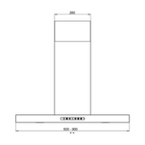 Ⓜ️🔵🔵🔵 LA GERMANIA KTN60PLAG1XA - Cappa a parete, 60 cm, colore acciaio inox, Serie Futura, ricircolo dell'aria e estrazione canalizzata