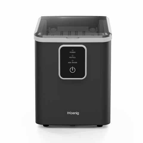 Ⓜ️🔵🔵🔵 H.Koenig KUB12 - Macchina del ghiaccio, NERA OPACA, fino a 12 kg di ghiaccio al giorno!