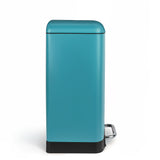Ⓜ️🔵🔵🔵 Les Collectors N°534 - Pattumiera a pedale, 20 litri, corpo in ACCIAIO INOX e finitura LAGUNA BLU OPACO satinato, CHIUSURA SILENZIOSA del coperchio, SATIN LAGOON BLUE