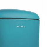Ⓜ️🔵🔵🔵 Les Collectors N°534 - Pattumiera a pedale, 20 litri, corpo in ACCIAIO INOX e finitura LAGUNA BLU OPACO satinato, CHIUSURA SILENZIOSA del coperchio, SATIN LAGOON BLUE