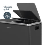 Ⓜ️🔵🔵🔵 Les Collectors N°916 - Pattumiera  per raccolta differenziata a pedale 60 litri, 2 SCOMPARTI da 30 litri, colore GRIGIO SCURO OPACO