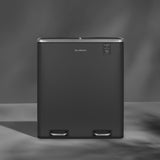Ⓜ️🔵🔵🔵 Les Collectors N°916 - Pattumiera  per raccolta differenziata a pedale 60 litri, 2 SCOMPARTI da 30 litri, colore GRIGIO SCURO OPACO