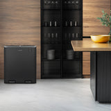 Ⓜ️🔵🔵🔵 Les Collectors N°916 - Pattumiera  per raccolta differenziata a pedale 60 litri, 2 SCOMPARTI da 30 litri, colore GRIGIO SCURO OPACO