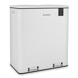 Ⓜ️🔵🔵🔵 Les Collectors N°918 - Pattumiera TOTAL WHITE per raccolta differenziata a pedale 60 litri, 2 SCOMPARTI da 30 litri, colore BIANCO SATINATO