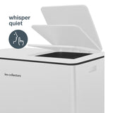 Ⓜ️🔵🔵🔵 Les Collectors N°918 - Pattumiera TOTAL WHITE per raccolta differenziata a pedale 60 litri, 2 SCOMPARTI da 30 litri, colore BIANCO SATINATO