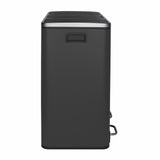 Ⓜ️🔵🔵🔵 Les Collectors N°990 - Pattumiera, 10 ANNI GARANZIA, raccolta differenziata 3 scomparti a pedale, GRIGIO SCURO OPACO su acciaio inox, 54L