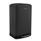 Ⓜ️🔵🔵🔵 Les Collectors N°531 - Pattumiera a pedale, corpo in ACCIAIO INOX e finitura GRIGIO SCURO OPACO, 20 litri, CHIUSURA SILENZIOSA del coperchio