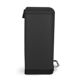 Ⓜ️🔵🔵🔵 Les Collectors N°531 - Pattumiera a pedale, corpo in ACCIAIO INOX e finitura GRIGIO SCURO OPACO, 20 litri, CHIUSURA SILENZIOSA del coperchio