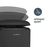 Ⓜ️🔵🔵🔵 Les Collectors N°531 - Pattumiera a pedale, corpo in ACCIAIO INOX e finitura GRIGIO SCURO OPACO, 20 litri, CHIUSURA SILENZIOSA del coperchio