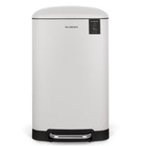 Ⓜ️🔵🔵🔵 Les Collectors N°828 - Pattumiera a pedale, corpo in ACCIAIO INOX e finitura BIANCO OPACO, 40 litri, CHIUSURA SILENZIOSA del coperchio