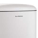 Ⓜ️🔵🔵🔵 Les Collectors N°828 - Pattumiera a pedale, corpo in ACCIAIO INOX e finitura BIANCO OPACO, 40 litri, CHIUSURA SILENZIOSA del coperchio
