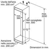 Ⓜ️🔵🔵🔵 Bosch KIV865SE0 - Frigorifero combinato da incasso, No Frost, 183 litri, Nuova classe E