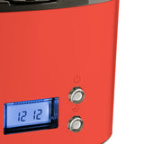 Ⓜ️🔵🔵🔵 H.Koenig MG30 Rossa - Macchina per caffè americano, ROSSA E INOX, vetro e inox, 1,8 litri, display LCD, funzione per mantenere il caffè caldo