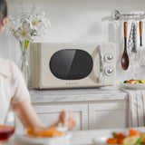 Ⓜ️🔵🔵🔵 SWEISS MOVI8 - Forno a microonde vintage. 20 litri, crema