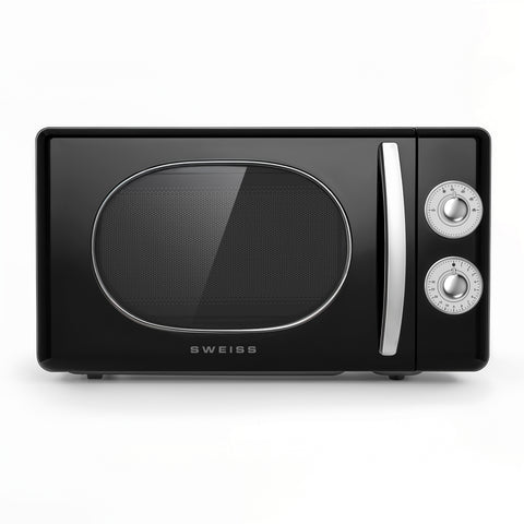 Ⓜ️🔵🔵🔵 SWEISS MOVI9 - Forno a microonde vintage. 20 litri, nero