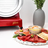 Ⓜ️🔵🔵🔵 H.Koenig MSX254 ROSSA - [📦🚨Spedizione immediata!🚚💨] Affettatrice professionale ROSSA, lama MADE IN ITALY di 25cm diametro, spessore di taglio da 0 a 12mm, motore asincrono