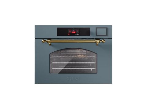 Ⓜ️🔵🔵🔵 ILVE 645NHSW1 - Forno trivalente combinato, Incasso, 60 cm, Capacità 36 L, Acciaio inox o Acciaio verniciato, Temp. 250°C, Program. elettronico touch TFT, 10 funzioni (4 combinate), Linea Nostalgie, Nuova classe A+