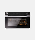 Ⓜ️🔵🔵🔵 ILVE OV91PMT3-MK - Forno elettrico multifunzione, Incasso, 90 cm, Capacità 110 L, Acciaio inox, Nero opaco/ Satinato, Temp. 300°C, Display touch TFT, 16 funzioni, Linea Panoramagic, Nuova classe A