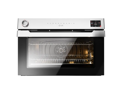 Ⓜ️🔵🔵🔵 ILVE OV91PMT3 - Forno elettrico multifunzione, Incasso, 90 cm, Capacità 110 L, Acciaio inox, Inox/ Satinato, Temp. 300°C, Display touch TFT, 16 funzioni, Linea Panoramagic, Nuova classe A