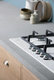 Ⓜ️🔵🔵🔵 BERTAZZONI P755CHERAX - Piano Cottura a Gas, 75 cm, Avorio/ Inox, Serie Heritage, 5 Fuochi, Wok Centrale