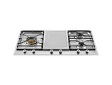 Ⓜ️🔵🔵🔵 BERTAZZONI PM3630GX - Piano Cottura, 90 cm, a Segmenti, Acciaio Inox, Serie Professional, 3 Bruciatori, 1 Piastra Centrale
