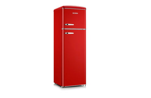 Ⓜ️🔵🔵🔵 SEVERIN RKG 8983 - Frigorifero retrò doppia porta ALTO, colore ROSSO, Nuova classe D